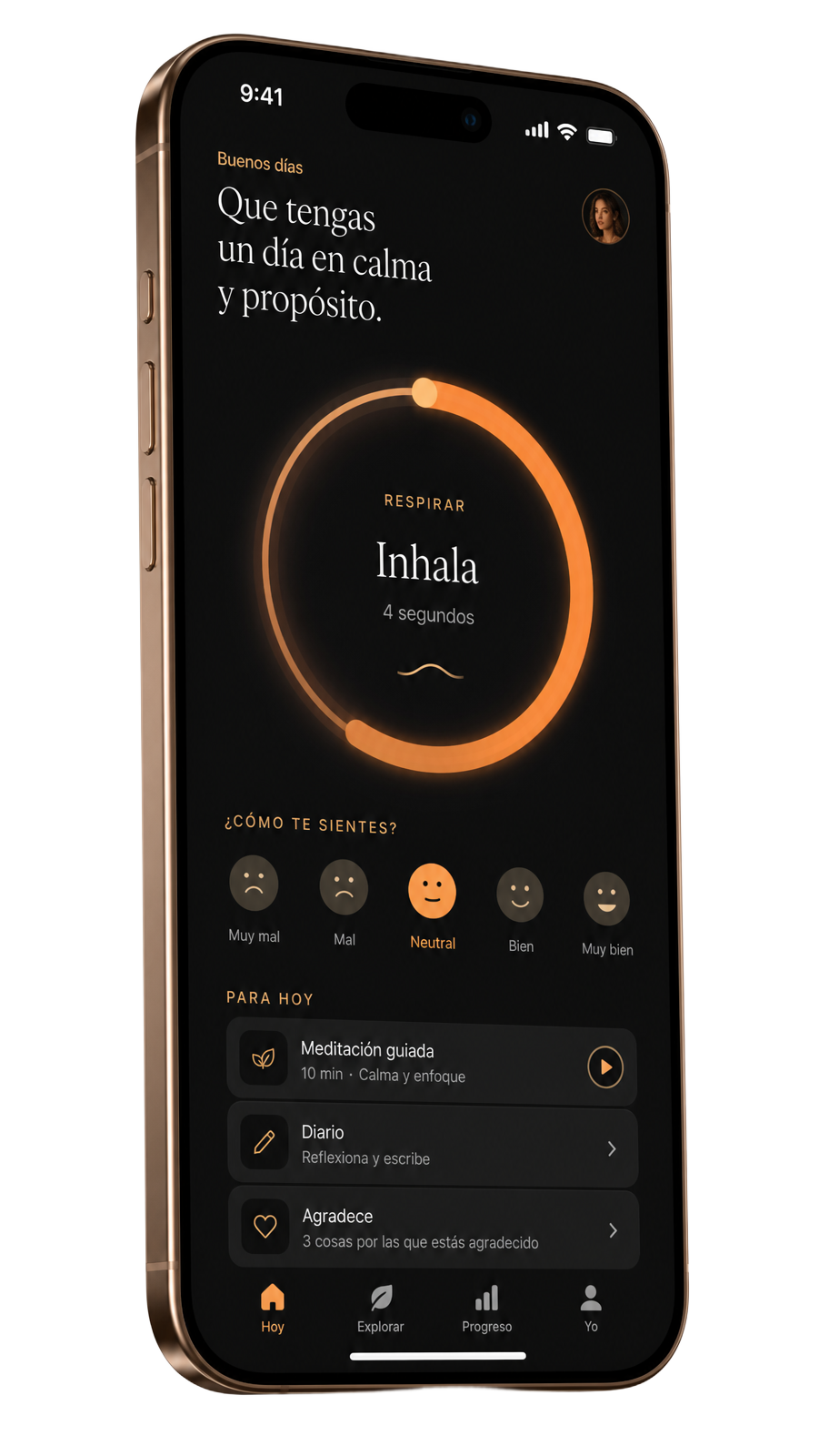 Aplicación TU MEJOR VERSIÓN Premium en un smartphone