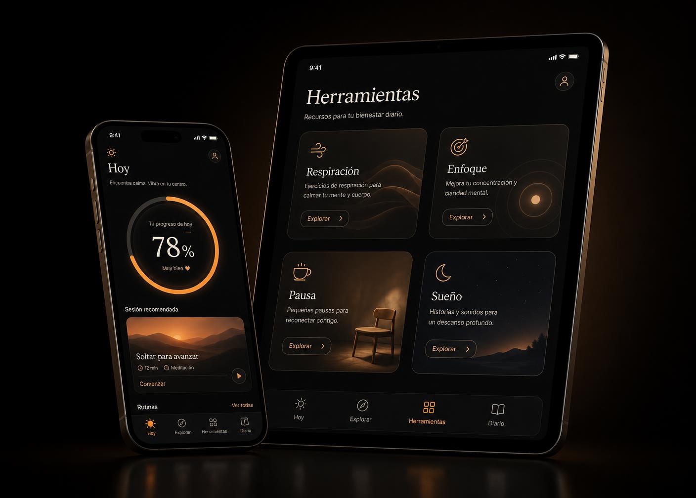 Aplicación TU MEJOR VERSIÓN Premium en smartphone y tablet
